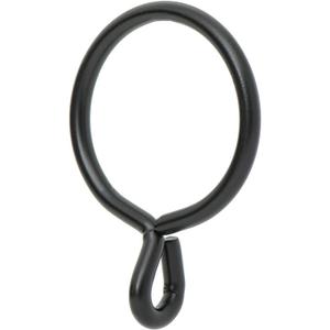 Ivilon Drapery Eyelet Curtain Rings - 1.7" Ring for Curtain Hook Pins, Set of 14 - Black