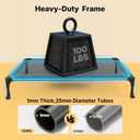 Veehoo Outdoor Elevated Dog Bed Large Sized Dogs, Large Cooling Raised Dog Cots Beds Training Platform Off Ground Hammock with Breathable Mesh, No-Slip Feet, 42"x30", Black