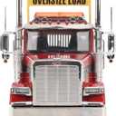 1:32 Scale Peterbilt Model 589 131-inches-BBC Day-Cab Tandem-Axle Truck Tractor (Legendary-Red Color) - Transport Series | 1:32 Scale Diecast Collectible Model 71146