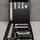 5 in 1 Blow Dryer Brush & Hot Air Styler110,000 RPM High-Speed Hair Dryer with Auto Wrap Curlers & Ionic Technology, Hot Air Brush Wrap Fast Drying, Curling/Volumizing/Straightening - Gold