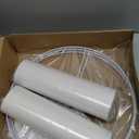 Drum Lamp Shades Set of 2, White Line Lamp Shades for Table Lamps Floor Lamp, 13" Top X 13" Bottom X 10" High Large Fabric Lamp Shades, Easy Assembly Replacement Lampshades