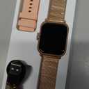 CASCHO Smart Watches for Women (Android/iOS), 1.85" HD Smart Watch with Calls/Messages/AI Voice Control, Sleep/Heart Rate, 120+ Sports Modes Fitness Tracker Watch, Gold & Pink Dual Strap