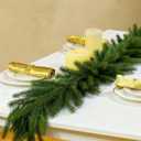 2-PCS 6 Ft Artificial Norfolk Pine Garland - Realistic Winter Greenery for Christmas, Mantel, Table & Outdoor Decor, Flexible & Long-Lasting