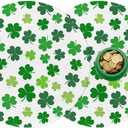 Round Braided Placemats Set of 2 Happy St. Patrick's Day Spring Shamrock Lucky Green Heat Resistant Round Placemats for Dining Tables Kitchen Decoration 15 inch Washable Round Table Mats