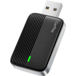 MoKo Wireless CarPlay Adapter for Apple iPhone (2025 Upgraded), Mini Car Play Adapter for iOS 10+ & Cars with Apple CarPlay, Wired Car Play to Wireless, Fast Response Stable Control No Delay (Black/Gray)