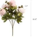 Duovlo Fake Flowers Vintage Artificial Peony Silk Flowers Wedding Home Decoration,Pack of 1 (Light Pink)
