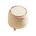 0.4 Gallon Small Trash Can Kitchen Garbage Can Mini Bathroom Trash Cans with Lid Waste Basket for Office Bedroom Desktop Waste Bin (Milk White)