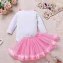 AWIBMK Baby Girl Snowflake One Year Birthday Outfit Cake Smash Photoshoot Clothes Long Sleeve Romper Tutu Skirt Headband