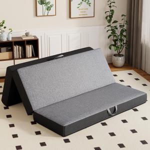 Vamcheer Tri Folding Mattress Queen Size - 5 Inch Foldable Mattress for Travel/RV/Camping/Guest Room/Yoga, Tri-fold Memory Foam Mattress with Washable Cover, 78"x58"x5"