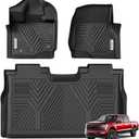 YITAMOTOR Floor Mats Fit for Ford F-150/F150 Lightning SuperCrew Cab 2025-2015(Rear w/o U-Seat Flat Storage),TPE All Weather F150 Truck mats, 1st & 2nd Row
