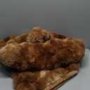 EverGrace Ultra Soft Luxury Fluffy Faux Rabbit Fur Throw Blanket, Thick Warm Bubble Throw for Bed, Cozy Plush Reversible Blankets for Couch, Chair, Sofa, Lion Caramel, 50x60 Inches (Marble Caramel Brown)