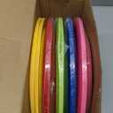 Gerrii 100 Packs Colorful Plastic Plates 10'' Round Disposable Colorful Party Plates Bulk for Dinner Party Event Weddings Birthdays, 5 Colors