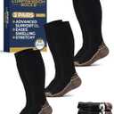 Pembrook 3 Pairs Copper Mens Compression Socks 20-30 mmHg, Running, Hiking, Athletic Cycling, Travel | Circulation Support (XX-Large)