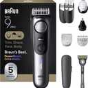 Braun Series 9 PRO All-in-One Beard & Body Grooming Kit for Men, Cordless Trimmer, Hair Clippers & Shaver for Face, Hair & Body with Gillette Labs Razor, AIO 9550