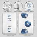 Trendy Funky Retro Blue Kitchen Towels Set of 2, Preppy Girly Hand Towels, How Lucky We are Blue Lucky 8 Ball Decorative Dish Tea Towels for Kitchen, Trendy Preppy Bathroom Decor, 16X24In