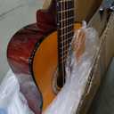 BESYOU 30in Beginner Acoustic Guitar Basic Starter Kit Tuner Capo Strings Winders Strap Picks Kids Student Youth Guitar Pickguard with Gig Bag Orange