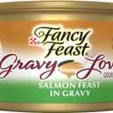 Fancy Feast Purina Gravy Salmon Feast In Gravy Wet Cat Food, 3 oz Cans, 24-Pack, BBD 04/2028