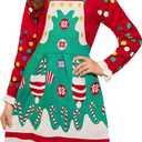 BesserBay Girls Christmas Crew Neck Long Sleeve Knit Sweater Dress 4-12 Years