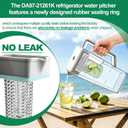 DA97-21261K Water Pitcher Compatible with samsung Pitcher RF30BB6600QL, RF29BB8600QL, RF23BB8600QL, RF30BB660012, etc Refrigerators Water Pitcher. No Leak, Include 2 Sealing Rings