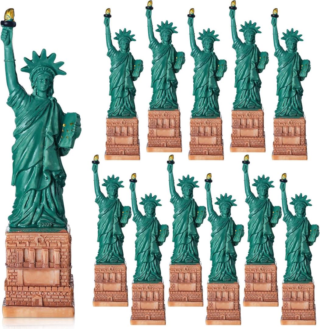 Briwooody 8 Pcs 5.24 Inches Statue of Liberty Figurine Decorations New York City Souvenirs Gifts New York Statue Replica Model Modern Home Decor for Living Room Table Decor