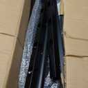 VIVOHOME 2-Pack 3 Step Galvanized Steel Hand Rails for Outdoor Steps  Black Oval and Safety Balusters Exterior Railing for Porch, Deck, or Indoor Stairs, Complete Installation Kit