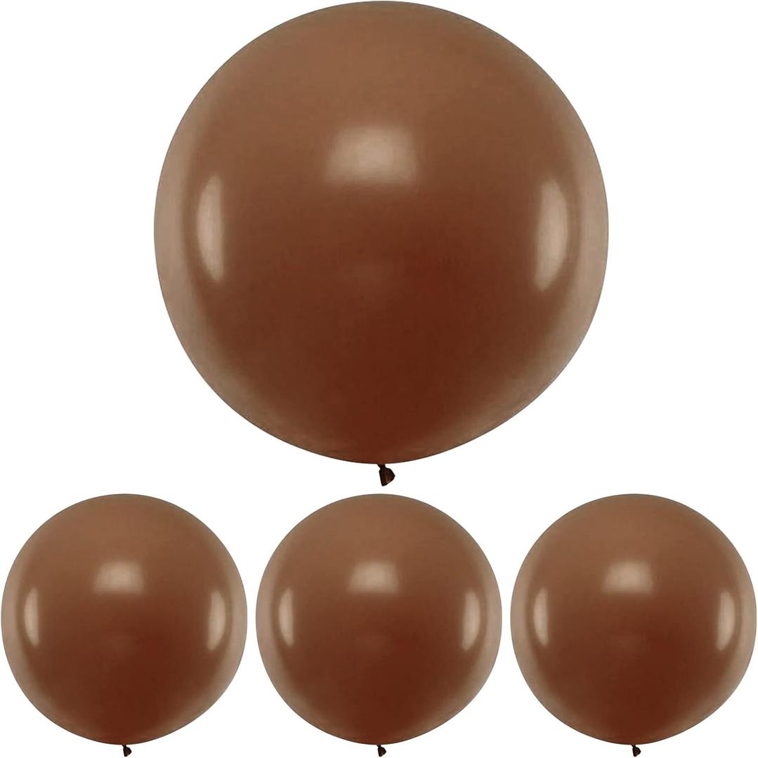 36 Inch Brown Balloons Giant Mocha Coffee Balloons Boho Party Decorations Gender Neutral Woodland Baby Shower Decorations 4 Count