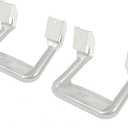 KUAFU Pair Aluminum Side Step Compatible with Chevy Chevrolet GMC Ford Dodge Toyota Nissan Jeep Isuzu Mitsubishi Mazda Pickups & Trucks 2PCs Polishing Silvery