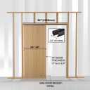 Pocket Door Hardware and Track Set, 96Inch Sliding Door Aluminium Alloy Box Rail Hardware for Single Wooden Door,Black, PD-8Feet-B