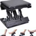 Scalebeard Foot Rest for Under Desk at Work,Height Adjustable Infinite Angle Ergonomic Foldable Footrest for Office, Gaming,Computer, Removable Pad Desk Foot Stool with Massage Beads,All-Season(Black) (Large)