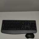 Wireless Keyboard and Mouse Combo, Full-Sized 2.4GHz Wireless Keyboard with Comfortable Palm Rest and Optical Wireless Mouse for Windows, Mac OS PC/Desktops/Computer/Laptops (Black)