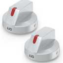 2PCS Gas Stove Knob DG94-04167 Replacement Compatible with Samsung Gas Stove Oven Knobs NX60A6111SS/AA NX60A6311SS/AA NX60A6511SS/AA NX60A6711SS/AA