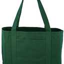 Daily Tote with Shoulder Length Handles and Outside Pocket