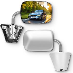SCITOO Side View Mirrors Fit For 1973-1991 For Chevy Blazer For GMC Jimmy Suburban C10 20 30/C/K1500 2500 3500/C15 25 35 Towing Mirror ABS Plastic Manual Folding