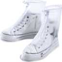 Waterproof Shoe Covers, Rain Shoe Covers Transparent Reusable Non Slip Shoe Cover for Outdoor Women and Men (4X-Large, Transprent)