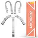 ZukoCert 5-Point Adjustable Harness  Universal Fit Anti-Slip Padded Straps for High Chairs, Strollers & Car Seats