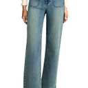 Astylish Women's Wide Leg Jeans High Waisted Stretchy Straight Leg Jeans Loose Trendy Denim Pants with Pocket, Size 8
