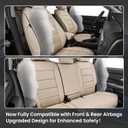 EKR CRV Seat Covers Custom Fit for Honda CRV 2023 2024 2025 2026 Leather Car Seat Cover Full Set for Trucks SUV,Waterproof Car Seat Cushion,Faux Leather (Beige)