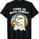 This is Boo Sheet Ghost Retro Halloween Costume Men Women T-Shirt L 