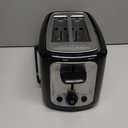 Toastmaster 2-Slice Toaster - Black with Stainless Steel - Kitchen Essential for Sandwich Bread & Breakfast Toast - Toaster with Wide Slots, High Rise Toast Lift & Cool-Touch Exterior