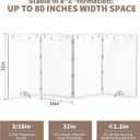 Clear Acrylic Dog Pet Gate - Transparent Foldable Freestanding 32in Tall
