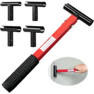 Door Hinge Adjustment Tool kit, 4-in-1 Hinge Maintenance Tool Suitable for Various Door Hinge Gaps, Heavy-Duty Paint Steel Hinge Wrench with Rubber Grip, Basic Tools for Repair Package