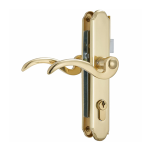 Storm Door Handle Accessory Set fit Pella Storm Door Handle Replacement Part, with Key and Lock Cylinder, Mortise Lock Not Included   (Gold)