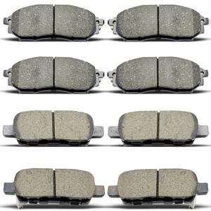 D888 D905 Front Rear Ceramic Brake Pads Set Fit For Nissan 370Z/350Z/Murano,For Infiniti EX35/EX37/FX35/FX37/FX45/G25/G35/G37/M35/M35h/M37/M45/M56/Q40/Q50/Q70 (8 pcs)