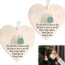 2PCS Heart-Shaped Sea Glass Friendship Decor,Friendship Heart Ornament for Christmas Best Friend, Unique Holiday Tree Decoration