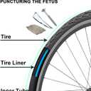 Julai Road Bike Tire Liner, Bicycle Tube Flat Protector Compatible with 700C 27" (Blue+Black2pcs))