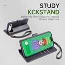 FLIPALM Wallet Case for iPhone 17 Series with Wrist Strap - PU Leather Folio Flip with Credit Card Holder & Kickstand, Protective Cover (Black, for iPhone 17 Air)