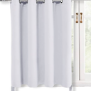Hiasan RV Blackout Curtains for Bedroom, 52 x 36 Inches Long - Thermal Insulated & Energy Saving Window Curtains for Living Room, 2 Drape Panels Sewn with Tiebacks, Greyish White