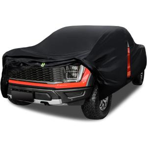 Truck Cover Waterproof All Weather, 6 Layers Pickup Cover Fit for Ford F150, Chevrolet Silverado, Gmc Sierra, Ram 1500 See Size Chart (T3 Fit Truck Length Up to 240 inch) (Black)