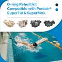 Pool Pump Gasket Seal O-Ring Rebuild Kit for Pentair SuperFlo SuperMax Kit 78 - Pentair Challenger Pump Parts