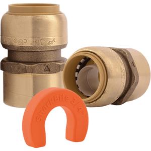 SharkBite 3/4 Inch Water Heater Connection Kit, Push to Connect Brass Plumbing Fittings, PEX Pipe, Copper, CPVC, PE-RT, HDPE, 22441LF